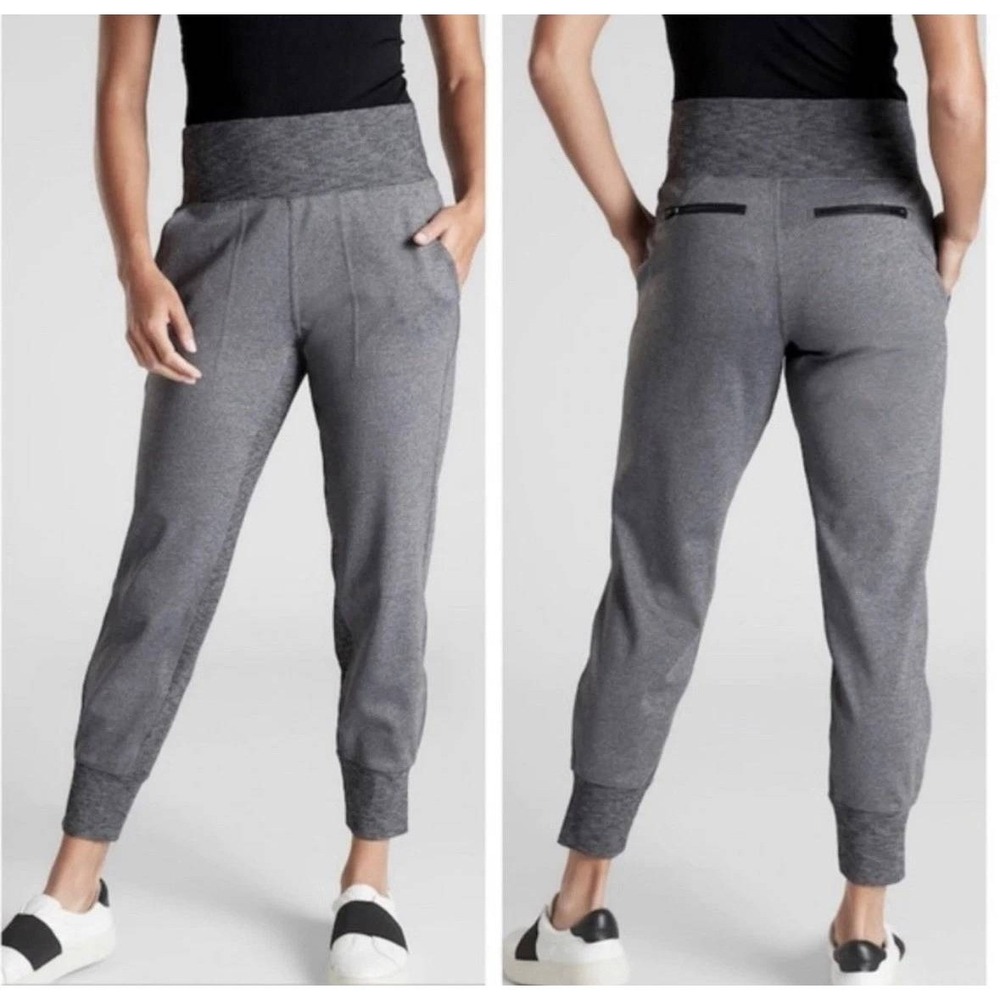 Athleta Venice Jogger Pants Womens Size L Gray Activewear Athletic Workout